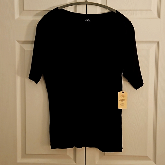 Nwt black boatneck tee shirt - Picture 1 of 4